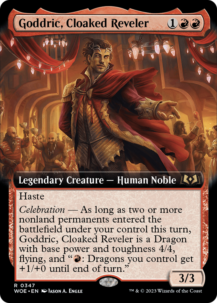 Goddric, Cloaked Reveler (Extended Art) [Wilds of Eldraine] | Anubis Games and Hobby