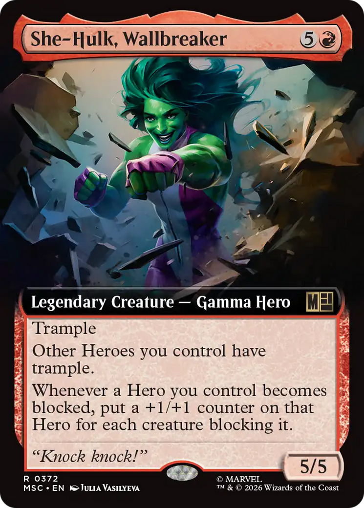 She-Hulk, Wallbreaker (Extended Art) [Marvel Super Heroes Commander] | Anubis Games and Hobby