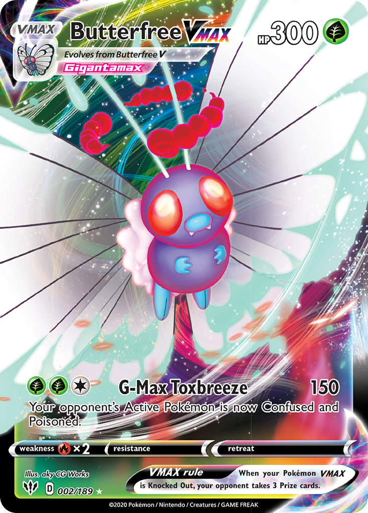 Butterfree VMAX (002/189) [Sword & Shield: Darkness Ablaze] | Anubis Games and Hobby