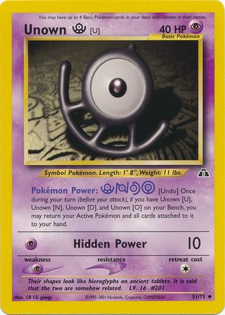Unown [U] (51/75) [Neo Discovery Unlimited] | Anubis Games and Hobby
