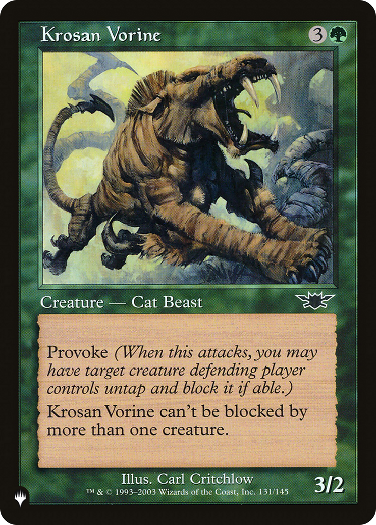 Krosan Vorine [The List Reprints] | Anubis Games and Hobby