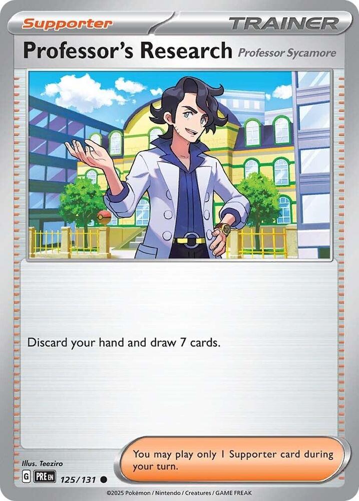 Professor's Research (125/131) [Professor Sycamore] [Scarlet & Violet: Prismatic Evolutions] | Anubis Games and Hobby