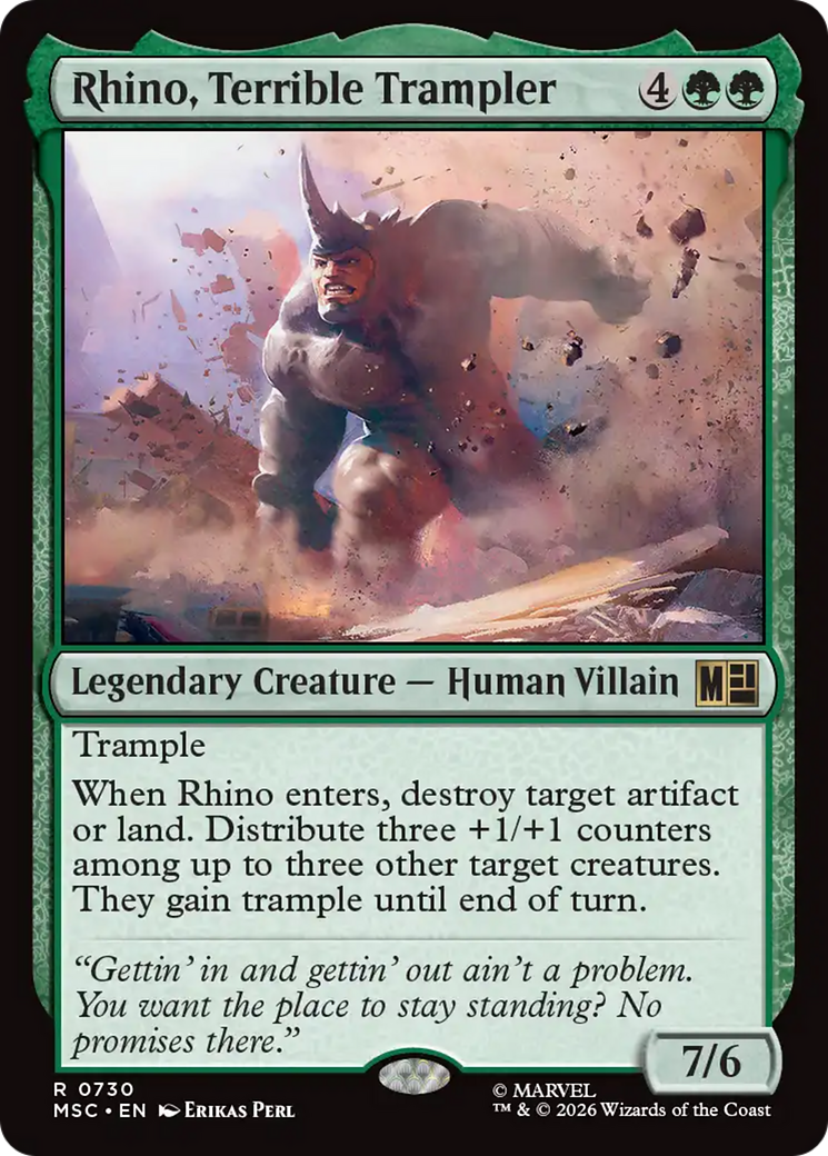 Rhino, Terrible Trampler [Marvel Super Heroes Commander] | Anubis Games and Hobby