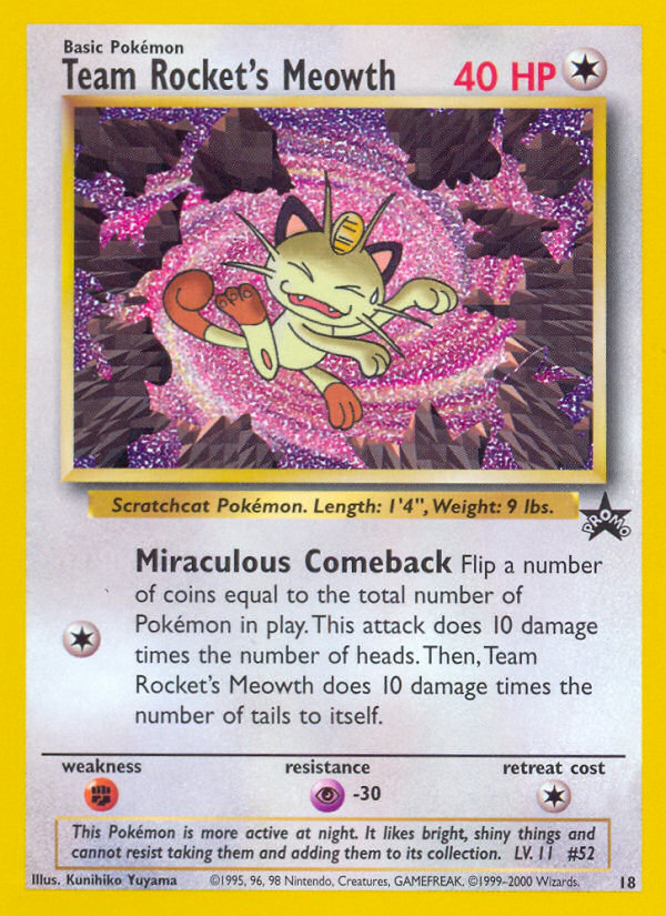 Team Rocket's Meowth (18) [Wizards of the Coast: Black Star Promos] | Anubis Games and Hobby