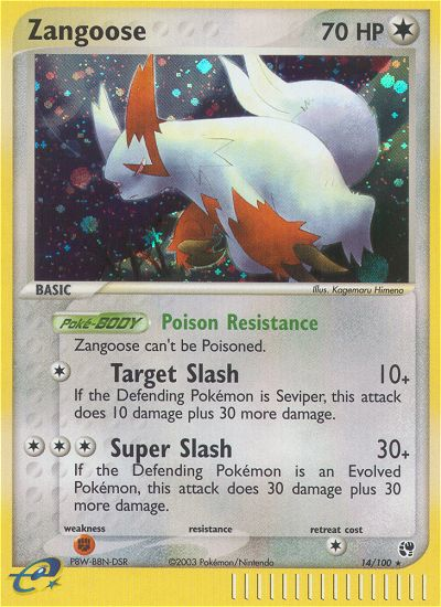Zangoose (14/100) [EX: Sandstorm] | Anubis Games and Hobby