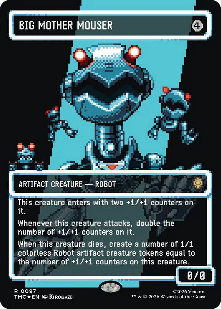 Big Mother Mouser (Borderless) (Surge Foil) [Teenage Mutant Ninja Turtles Commander] | Anubis Games and Hobby