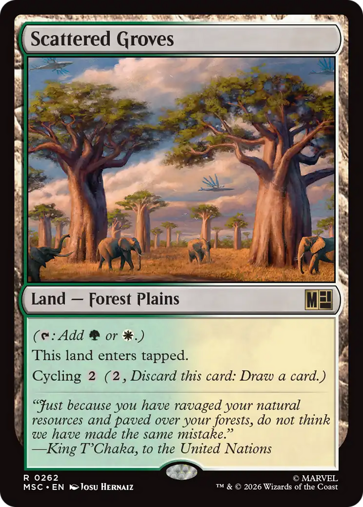 Scattered Groves (Surge Foil) [Marvel Super Heroes Commander] | Anubis Games and Hobby