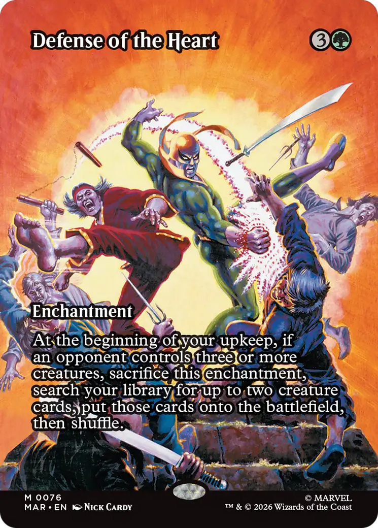 Defense of the Heart (Borderless) [Marvel Universe: Eternal-Legal] | Anubis Games and Hobby