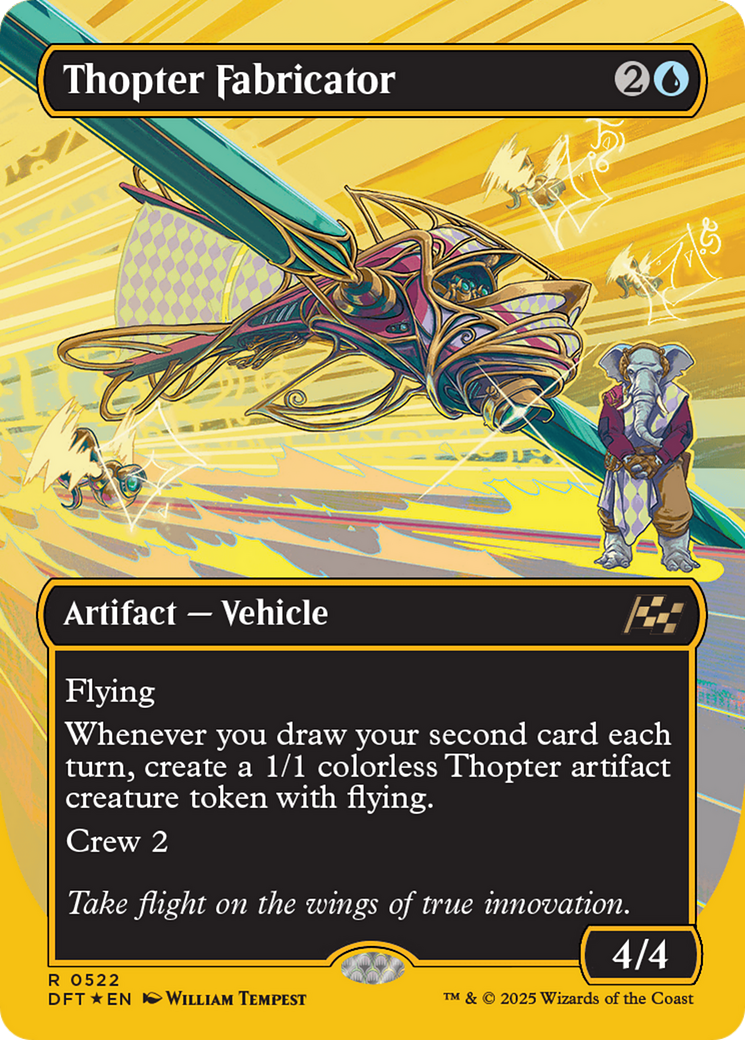 Thopter Fabricator (Borderless) (First-Place Foil) [Aetherdrift] | Anubis Games and Hobby