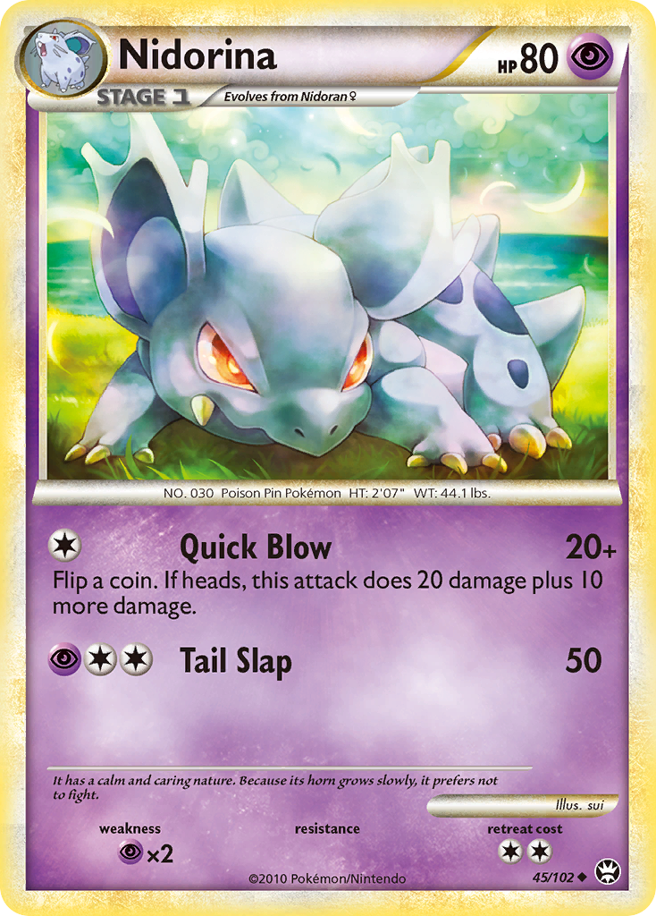 Nidorina (45/102) [HeartGold & SoulSilver: Triumphant] | Anubis Games and Hobby