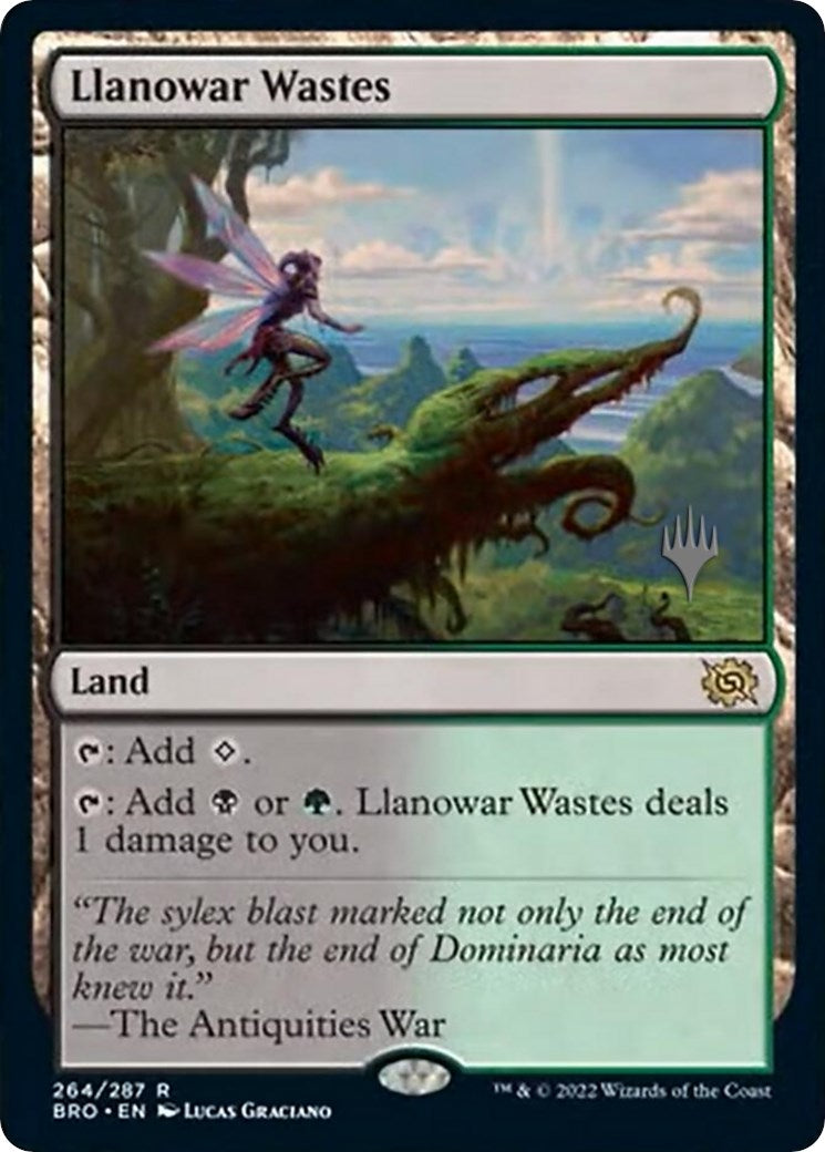 Llanowar Wastes (Promo Pack) [The Brothers' War Promos] | Anubis Games and Hobby