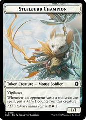 Steelburr Champion // Squid Double-Sided Token [Bloomburrow Commander Tokens] | Anubis Games and Hobby