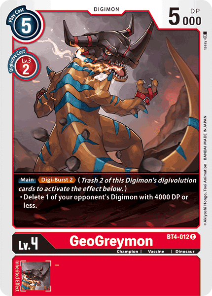 GeoGreymon [BT4-012] [Great Legend] | Anubis Games and Hobby