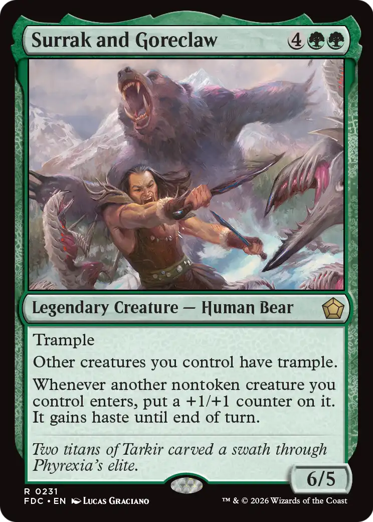 Surrak and Goreclaw [Foundations Commander] | Anubis Games and Hobby