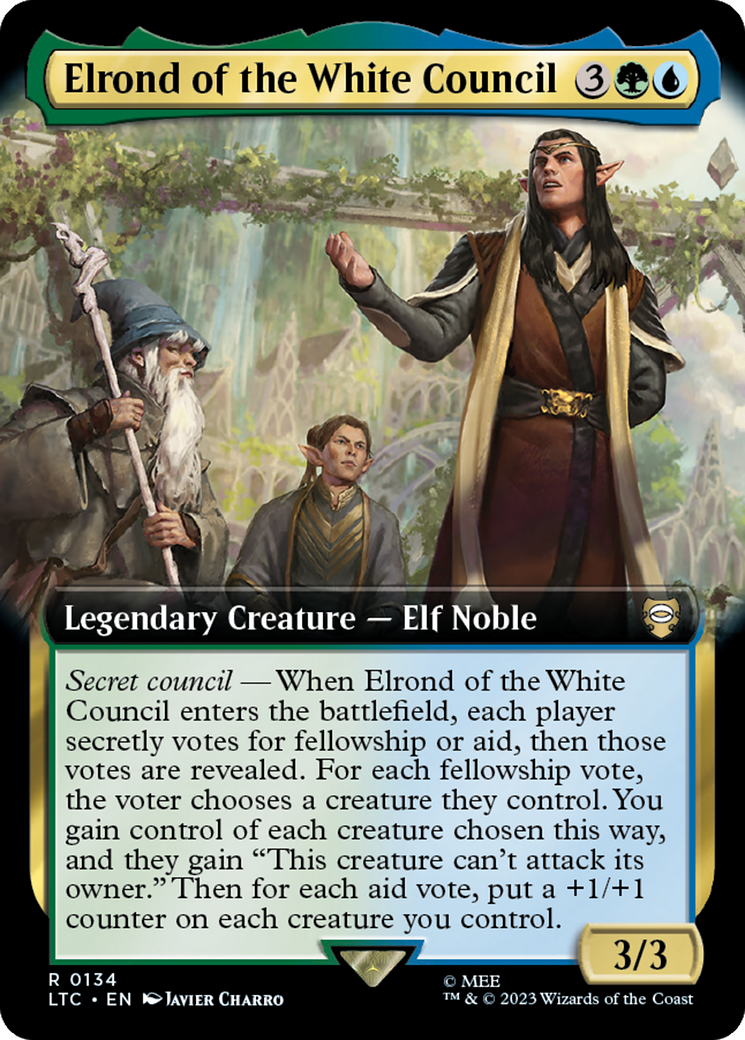 Elrond of the White Council (Extended Art) [The Lord of the Rings: Tales of Middle-Earth Commander] | Anubis Games and Hobby