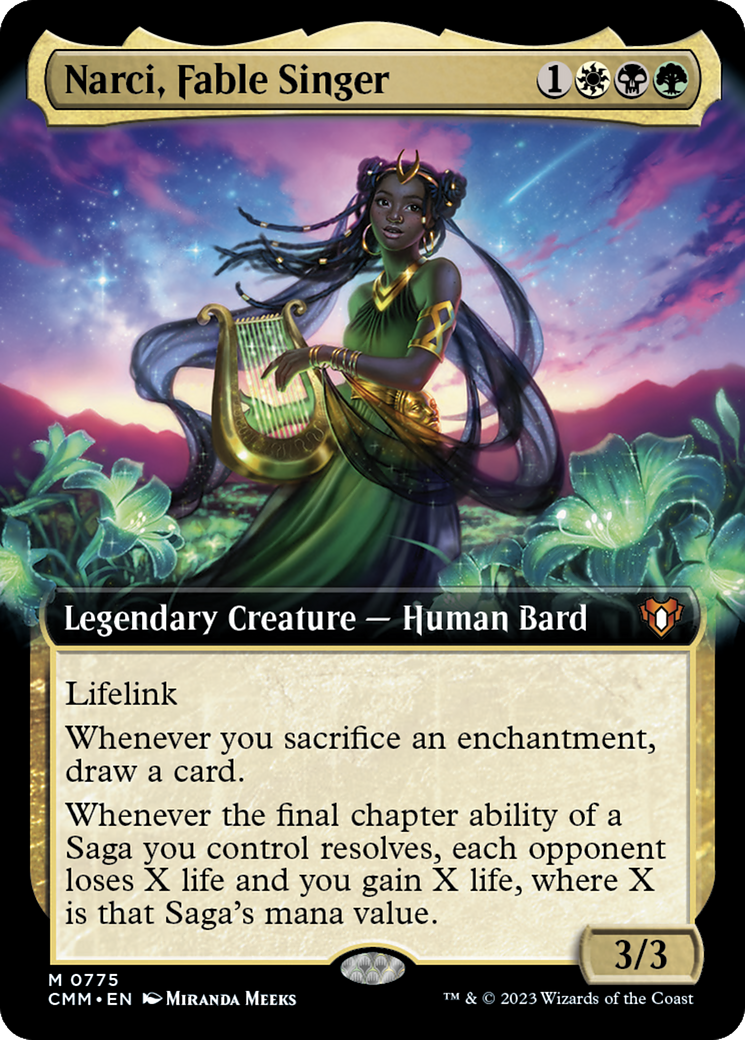 Narci, Fable Singer (Extended Art) [Commander Masters] | Anubis Games and Hobby