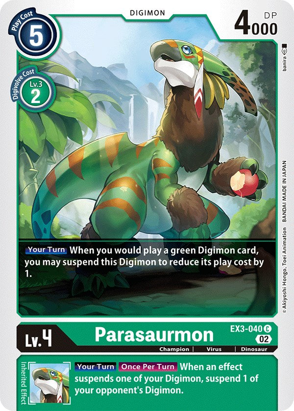 Parasaurmon [EX3-040] [Draconic Roar] | Anubis Games and Hobby