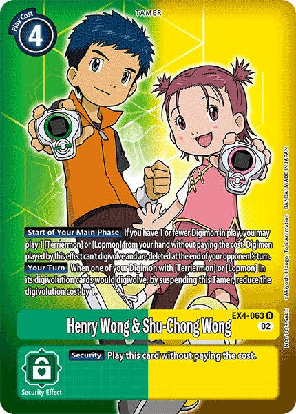 Henry Wong & Shu-Chong Wong [EX4-063] (Alternate Art) [Alternative Being Booster] | Anubis Games and Hobby