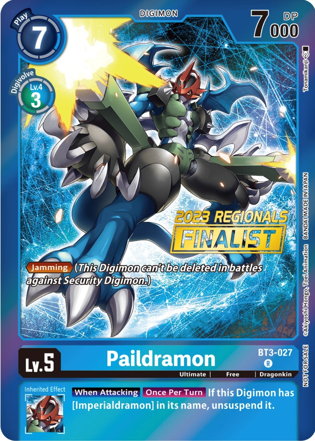 Paildramon [BT3-027] (2023 Regionals Finalist) [Release Special Booster Promos] | Anubis Games and Hobby