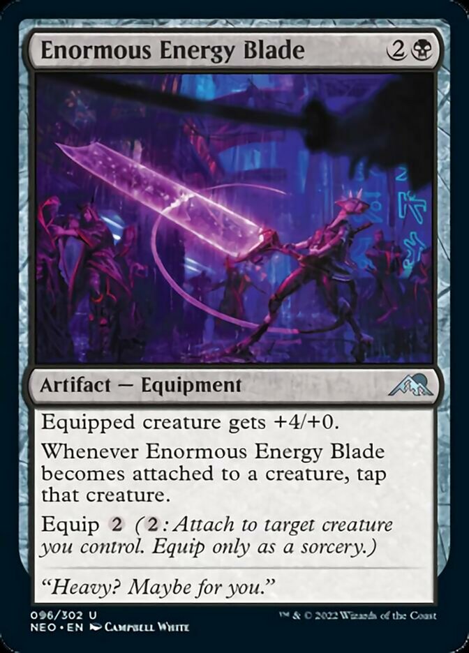 Enormous Energy Blade [Kamigawa: Neon Dynasty] | Anubis Games and Hobby