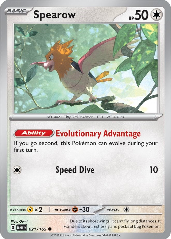 Spearow (021/165) [Scarlet & Violet: 151] | Anubis Games and Hobby