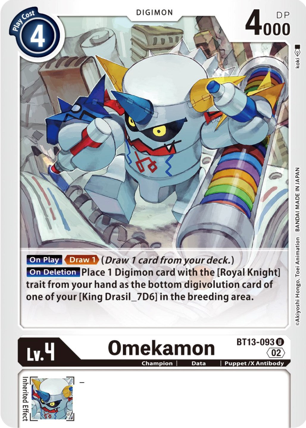 Omekamon [BT13-093] [Versus Royal Knights Booster] | Anubis Games and Hobby