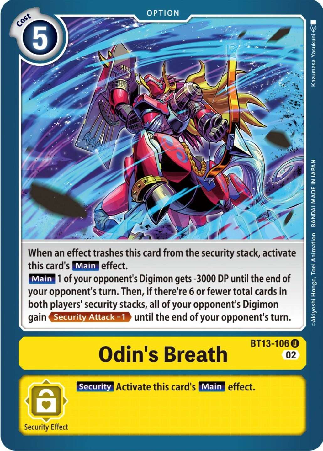 Odin's Breath [BT13-106] [Versus Royal Knights Booster] | Anubis Games and Hobby