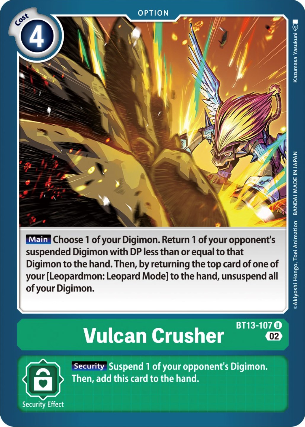 Vulcan Crusher [BT13-107] [Versus Royal Knights Booster] | Anubis Games and Hobby