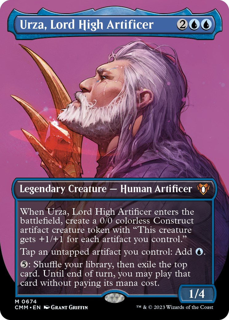 Urza, Lord High Artificer (Borderless Profile) [Commander Masters] | Anubis Games and Hobby