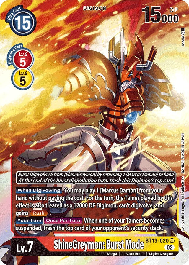 Shinegreymon: Burst Mode [BT13-020] [Versus Royal Knights Booster] | Anubis Games and Hobby