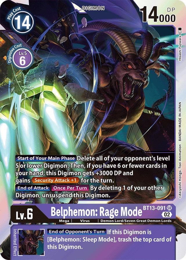 Belphemon: Rage Mode [BT13-091] [Versus Royal Knights Booster] | Anubis Games and Hobby