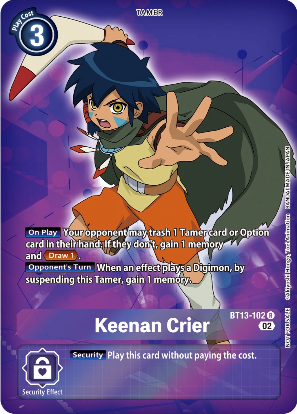 Keenan Crier [BT13-102] (Box Topper) [Versus Royal Knights Booster] | Anubis Games and Hobby