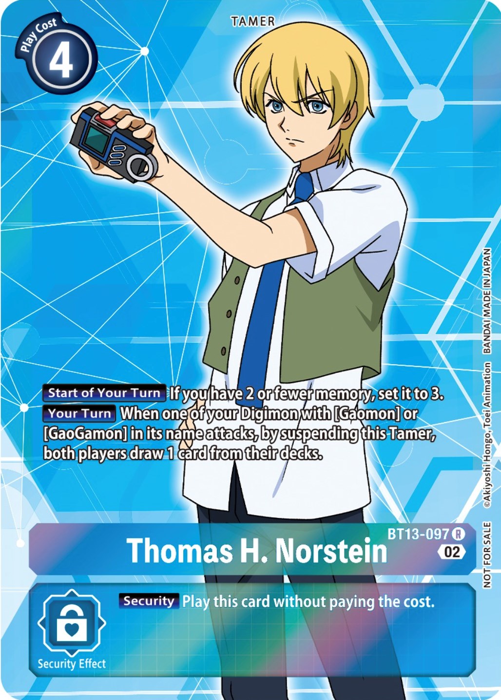 Thomas H. Norstein [BT13-097] (Box Topper) [Versus Royal Knights Booster] | Anubis Games and Hobby