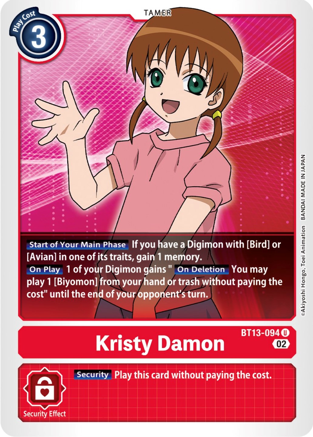 Kristy Damon [BT13-094] [Versus Royal Knights Booster] | Anubis Games and Hobby