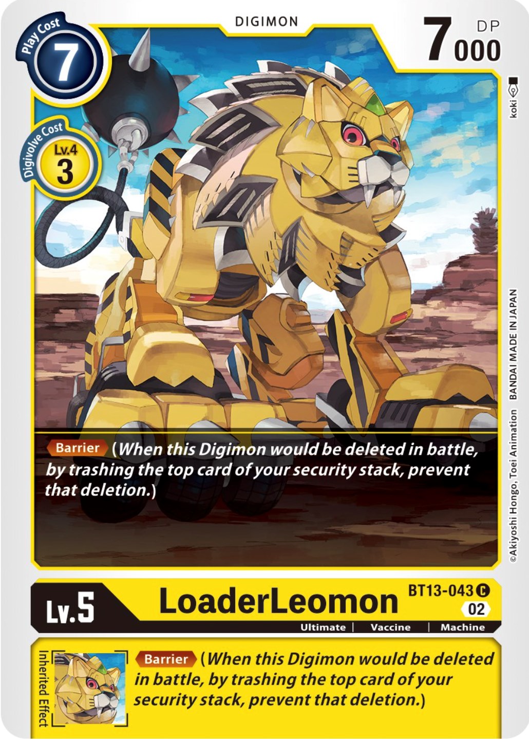 LoaderLeomon [BT13-043] [Versus Royal Knights Booster] | Anubis Games and Hobby