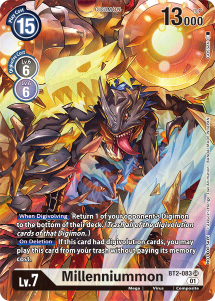 Millenniummon [BT2-083] (1-Year Anniversary Box Topper) [Promotional Cards] | Anubis Games and Hobby