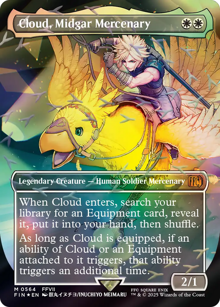 Cloud, Midgar Mercenary (Borderless) (Chocobo Track Foil) [FINAL FANTASY] | Anubis Games and Hobby