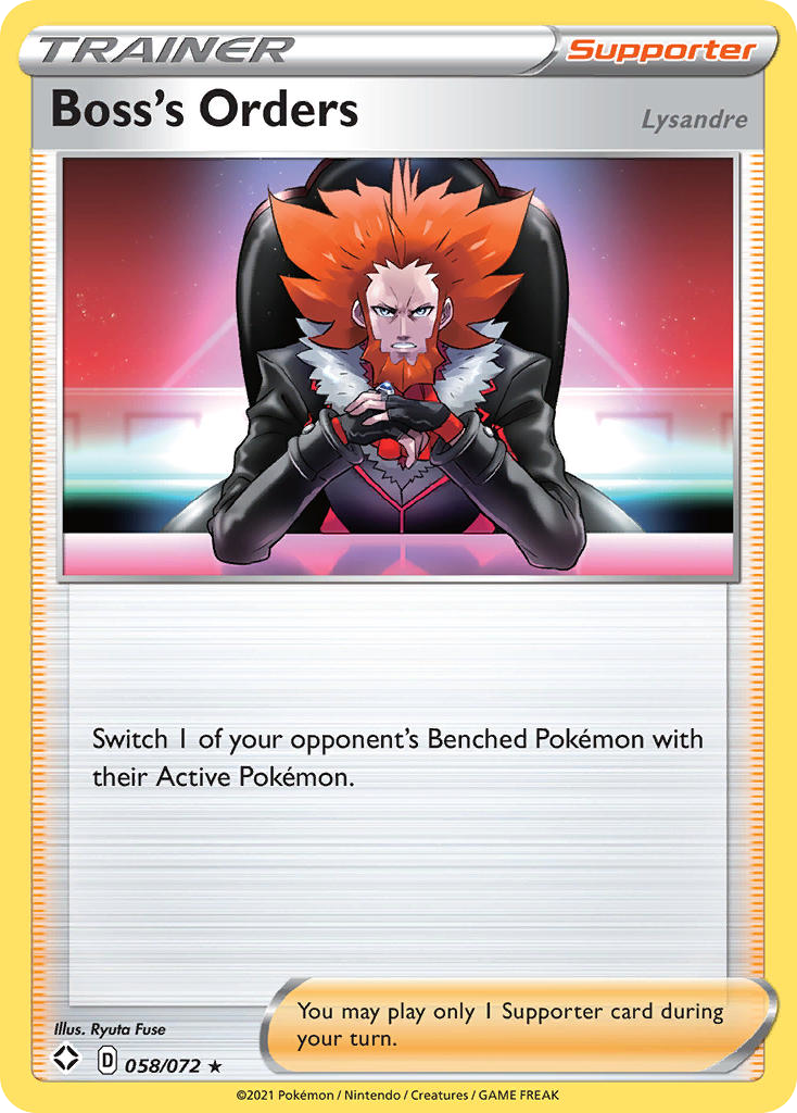 Boss's Orders (058/072) (Deck Exclusive) [Sword & Shield: Shining Fates] | Anubis Games and Hobby