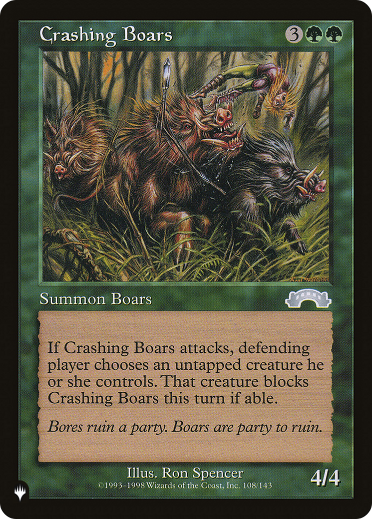 Crashing Boars [The List Reprints] | Anubis Games and Hobby