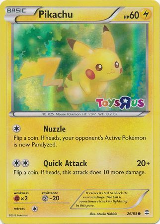 Pikachu (26/83) (Toys R Us Promo) [Miscellaneous Cards] | Anubis Games and Hobby