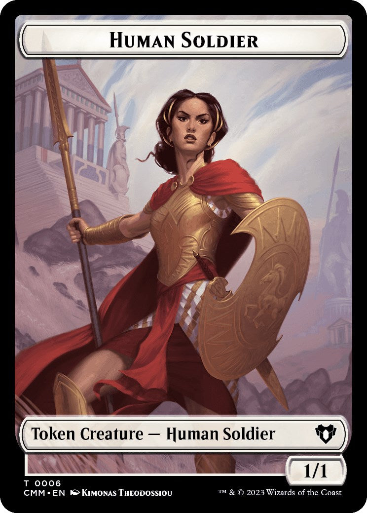 Human Soldier // Zombie (0013) Double-Sided Token [Commander Masters Tokens] | Anubis Games and Hobby