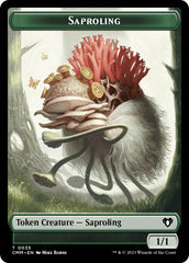 Saproling // Elf Druid Double-Sided Token [Commander Masters Tokens] | Anubis Games and Hobby