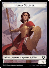 Human Soldier // Dragon (0021) Double-Sided Token [Commander Masters Tokens] | Anubis Games and Hobby