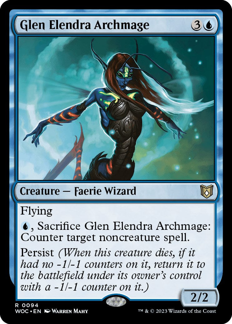 Glen Elendra Archmage [Wilds of Eldraine Commander] | Anubis Games and Hobby