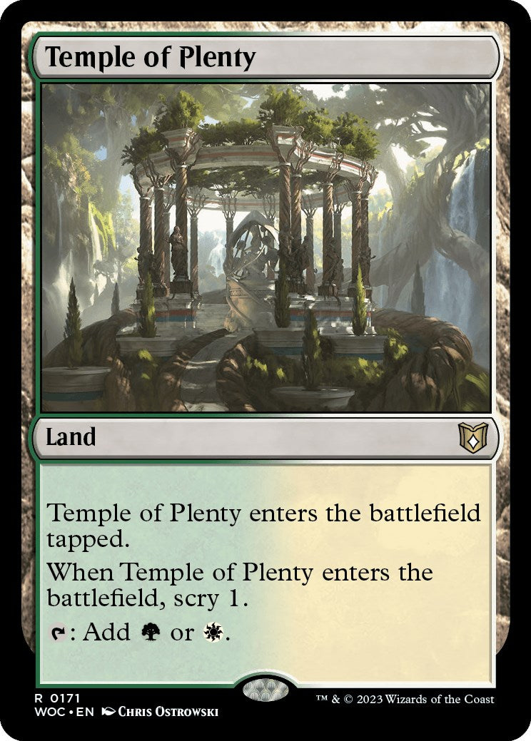 Temple of Plenty [Wilds of Eldraine Commander] | Anubis Games and Hobby