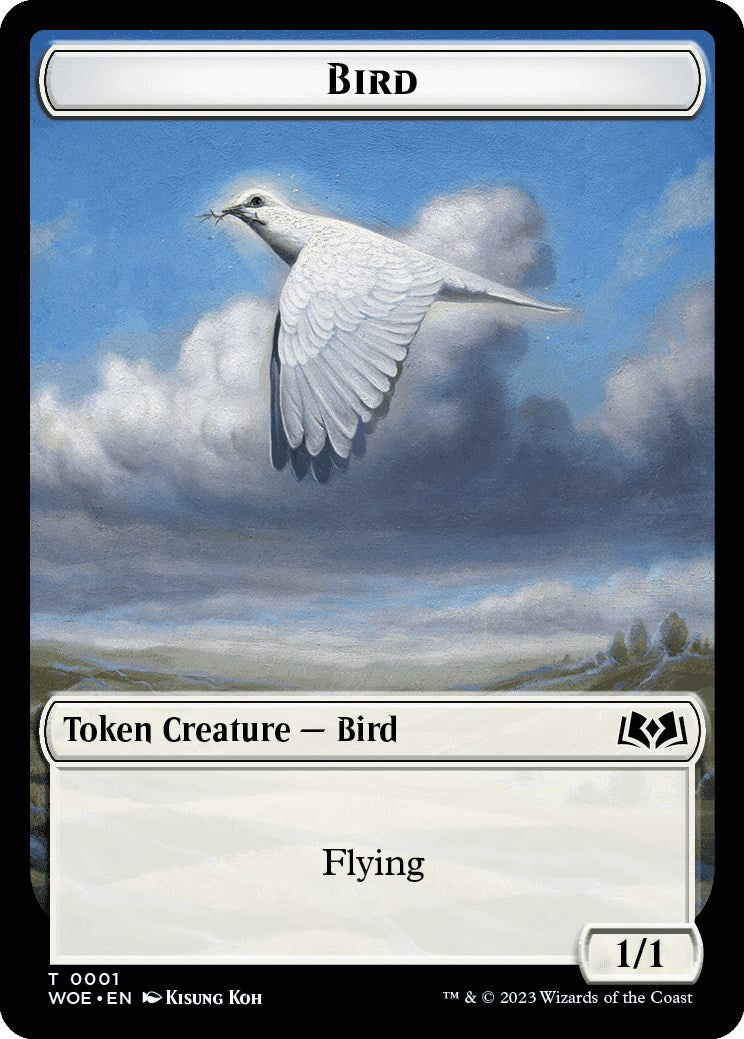 Bird Token [Wilds of Eldraine Tokens] | Anubis Games and Hobby