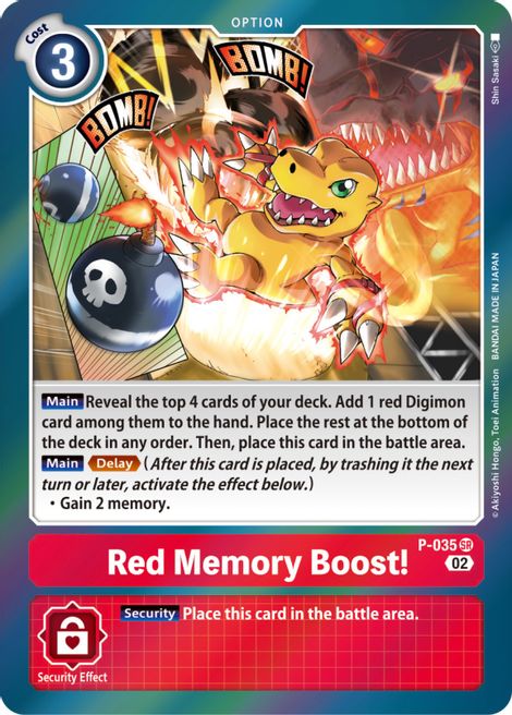 Red Memory Boost! [P-035] (Resurgence Booster) [Promotional Cards] | Anubis Games and Hobby