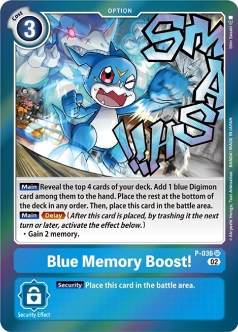 Blue Memory Boost! [P-036] (Resurgence Booster) [Promotional Cards] | Anubis Games and Hobby