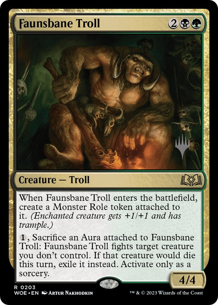 Faunsbane Troll (Promo Pack) [Wilds of Eldraine Promos] | Anubis Games and Hobby