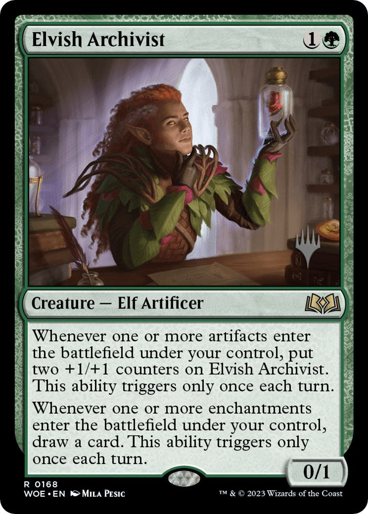 Elvish Archivist (Promo Pack) [Wilds of Eldraine Promos] | Anubis Games and Hobby